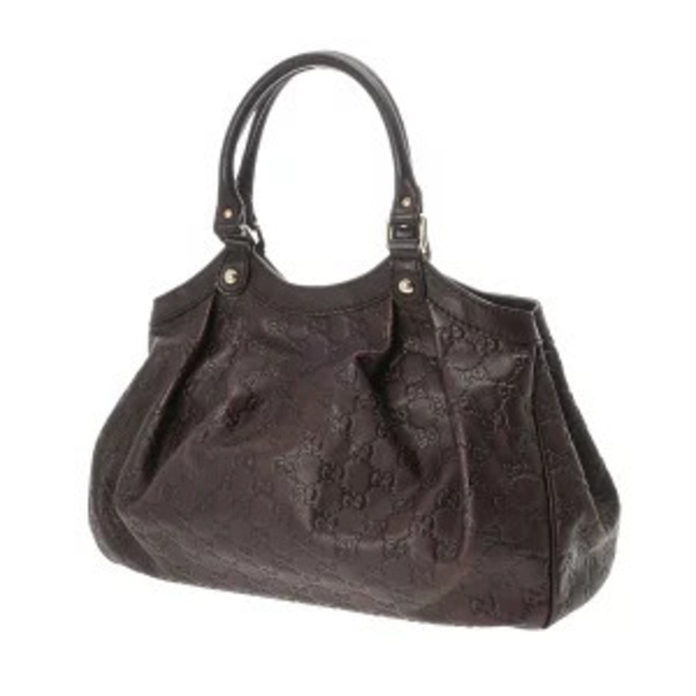 Gucci Leather Handbag Brown ssima Bag Sukey